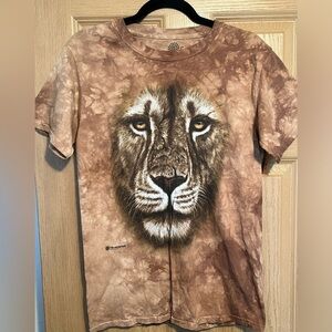 The Mountain Tan Brown Lion Face T-Shirt Men's Size Small